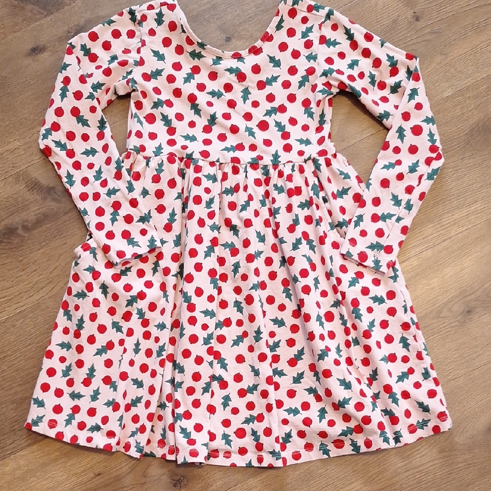 Hanna Andersson Red and Green Strawberry Kids Dress